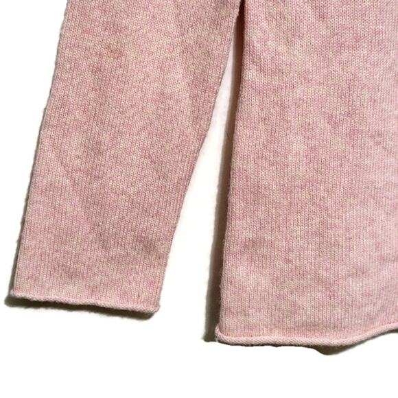 J Crew Cashmere Wool Blend Pink Sweater Mock Neck Quiet Luxury Classic Casual XS - Picture 6 of 13